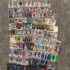 265 card lot of 2020 thru 2025 Panini mixed brands vet & Rookie football cards